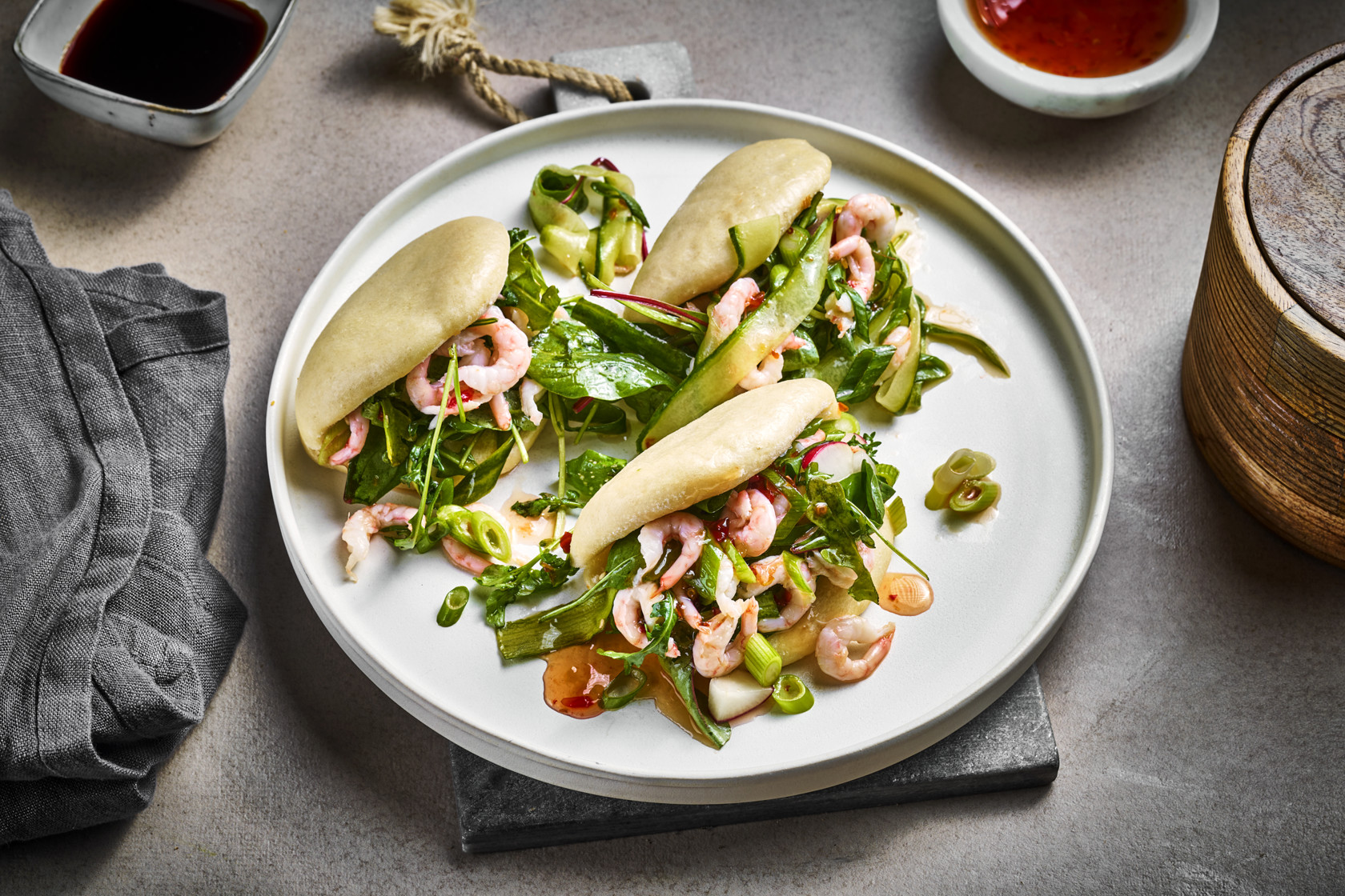 Bao buns med reker